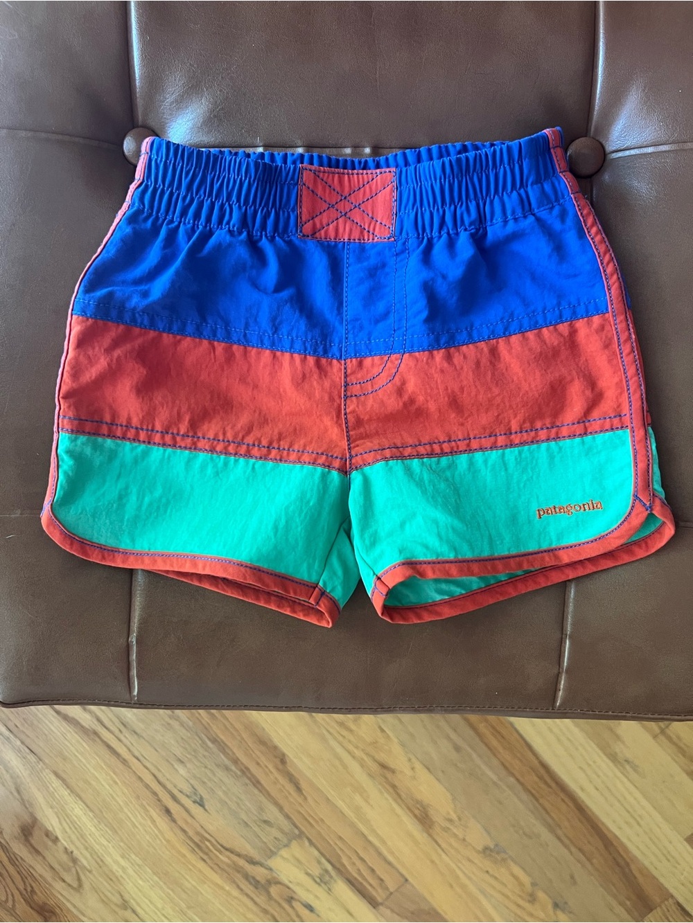 Patagonia Toddler 2T Boy Baggies in Blue/Red/Teal